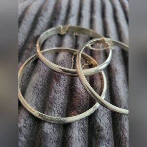 Sterling Silver Stacking Bangles Set – 925 Silver.